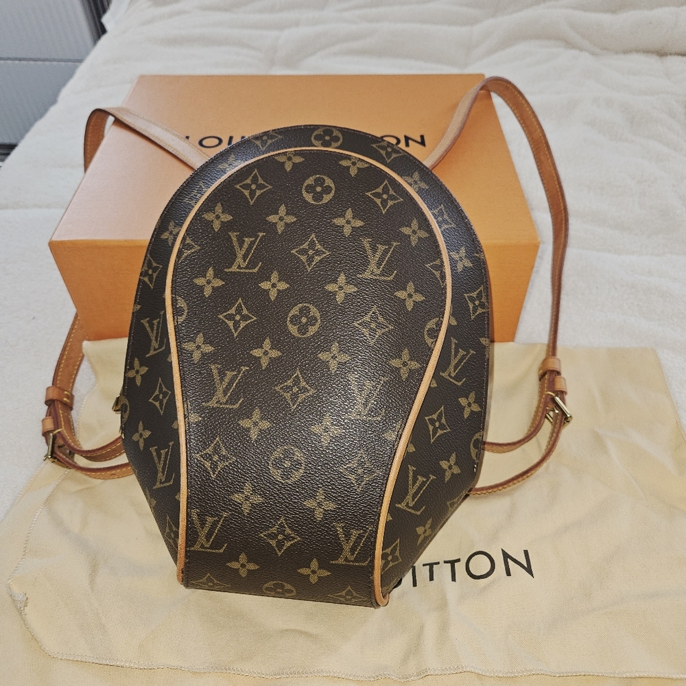 Louis Vuitton Ellipse Black and Brown Monogram Backpack.